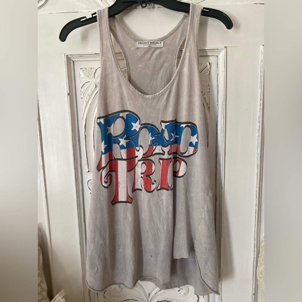 Distressed Project Social T ‘ROAD TRIP’ Tank